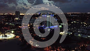 Fort Lauderdale at Night, Aerial View, Florida, City Lights, Lauderdale Beach