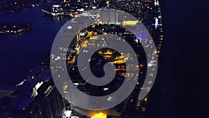 Fort Lauderdale at Night, Aerial View, Florida, Lauderdale Beach, City Lights