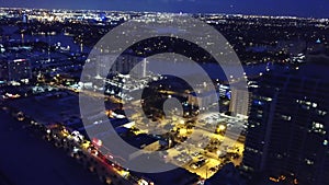 Fort Lauderdale at Night, Aerial View, Lauderdale Beach, City Lights, Florida