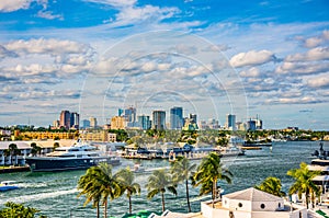 Fort Lauderdale Skyline and Intracoastal Waterway