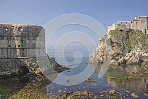 Fort Lovrijenac and city wall in Dubrovnik