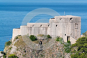 Fort Lovrijenac is a fortress outside the western wall of Dubrovnik