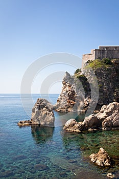 Fort Lovrijenac located in Dubrovnik, Croatia