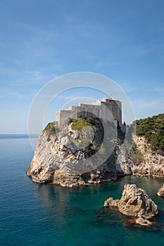 Fort Lovrijenac located in Dubrovnik, Croatia