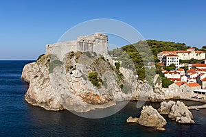 Fort Lovrijenac and other buildings in Dubrovnik