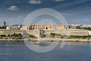 Fort Manoel Marsamxett Harbour in Valletta Malta