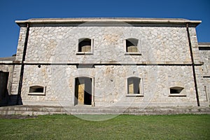 Fort Montecchio Nord,Interior of the barracks with garden and soldier buildings