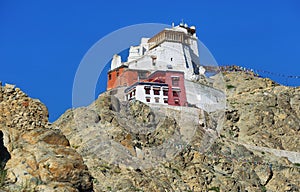 Fort and Namgyal or red gompa is main Buddhist centre in Leh, Ladakh, India