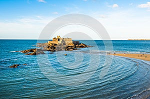 Fort National in Saint-Malo, historic walled city in Brittany, France