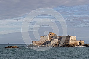 Fort National on a tidal island off the walls of Saint-Malo