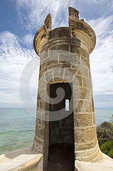 Fort of Pampatar with blue sky on Isla Margarita, Venezuela.