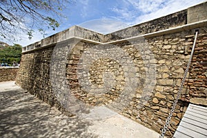 Fort of Pampatar with blue sky on Isla Margarita, Venezuela.