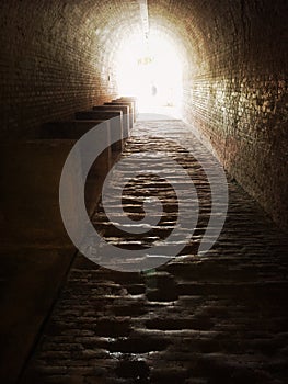 Fort Pickens, Artillary Bunker at the Gulf Ids National Seashore in Florida Panhandle..slan