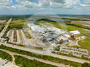 Aerial photo of the Tropicana Factory in Fort Pierce Florida USA