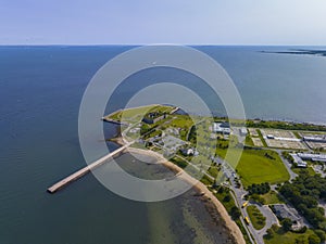 New Bedford Harbor aerial view, MA, USA