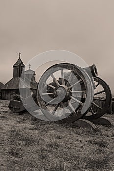 Fort Ross canon and church