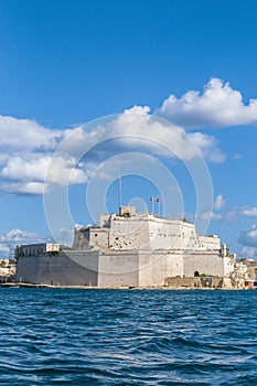 Fort Saint Angelo in Vittoriosa (Birgu), Malta, as seen from the