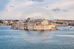 Fort Saint Angelo in Vittoriosa Birgu, Malta, as seen from the