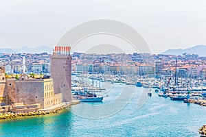 Fort Saint Jean and port Vieux at Marseille, France