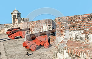 Fort San Felipe in old town Cartagena, Colombia