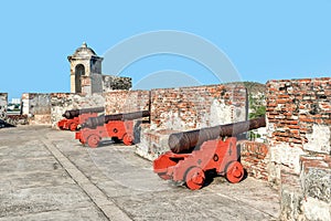 Fort San Felipe in old town Cartagena, Colombia