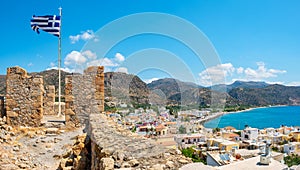 Fort and Town. Palaiochora, Crete, Greece