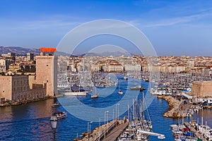 Fort and Vieux Port - Marseille France