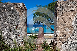 Fort - Views around Curacao Caribbean island