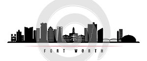 Fort Worth skyline horizontal banner.