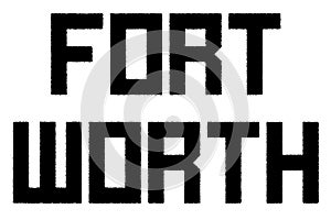 Fort Worth stamp typographic stamp