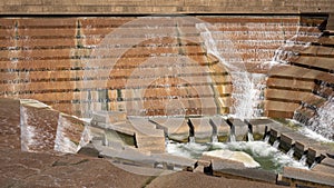 Fort Worth Water Gardens Active Pool designed by architects Philip Johnson and John Burgee in 1974.