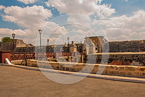 Fortaleza de San Carlos de La Cabana, Fort of Saint Charles entrance. Havana. Old fortress in Cuba