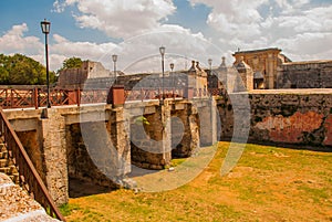 Fortaleza de San Carlos de La Cabana, Fort of Saint Charles entrance. Havana. Old fortress in Cuba