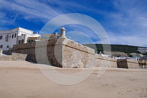 Forte de Santiago de Sesimbra Fort. Praia do Ouro, California beach