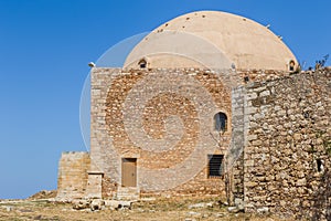 Fortezza mosque, with its impressive dome, Rethymnon, Crete