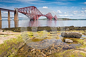 Forth Bridge at low tide