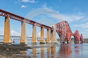 Forth Bridge over Firth of Forth near Queensferry in Scotland