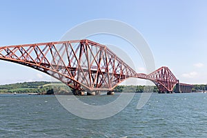 Forth Bridge over Firth of Forth near Queensferry in Scotland