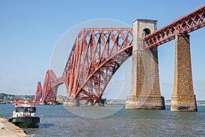 Forth Bridge over Firth of Forth near Queensferry in Scotland