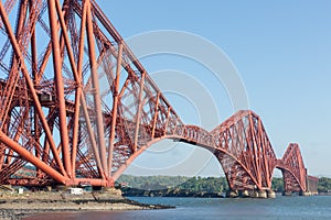 Forth Bridge over Firth of Forth near Queensferry in Scotland