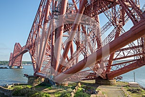 Forth Bridge over Firth of Forth near Queensferry in Scotland