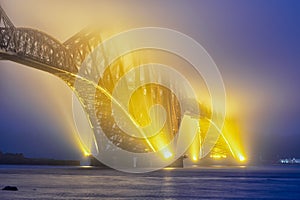 Forth Bridge over Firth of Forth near Queensferry in Scotland