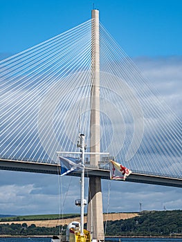 The Forth Bridges and National Flags in Scotland