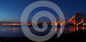 Forth Bridges at Night