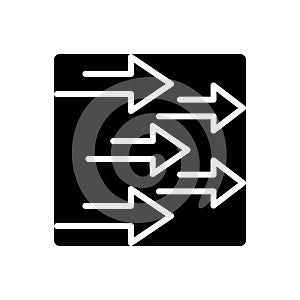 Black solid icon for Forth, forward and onward photo