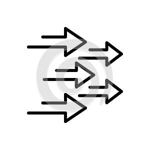 Black line icon for Forth, forward and onward photo