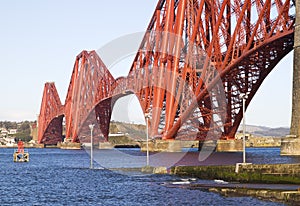 Forth Rail Bridge detail, in Edinburgh, Scotland