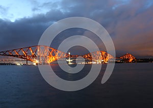 Forth Rail Bridge at dusk