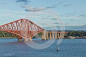 The Forth Rail Bridge, Scotland, connecting South Queensferry Edinburgh with North Queensferry Fife