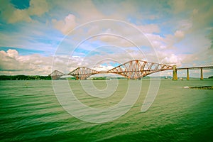 Forth railway bridge near Edinburgh,